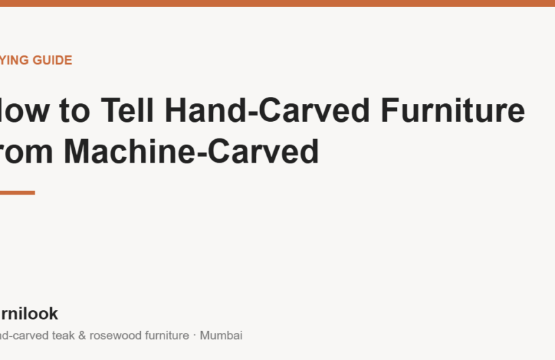 Identifying hand-carved versus machine-carved furniture