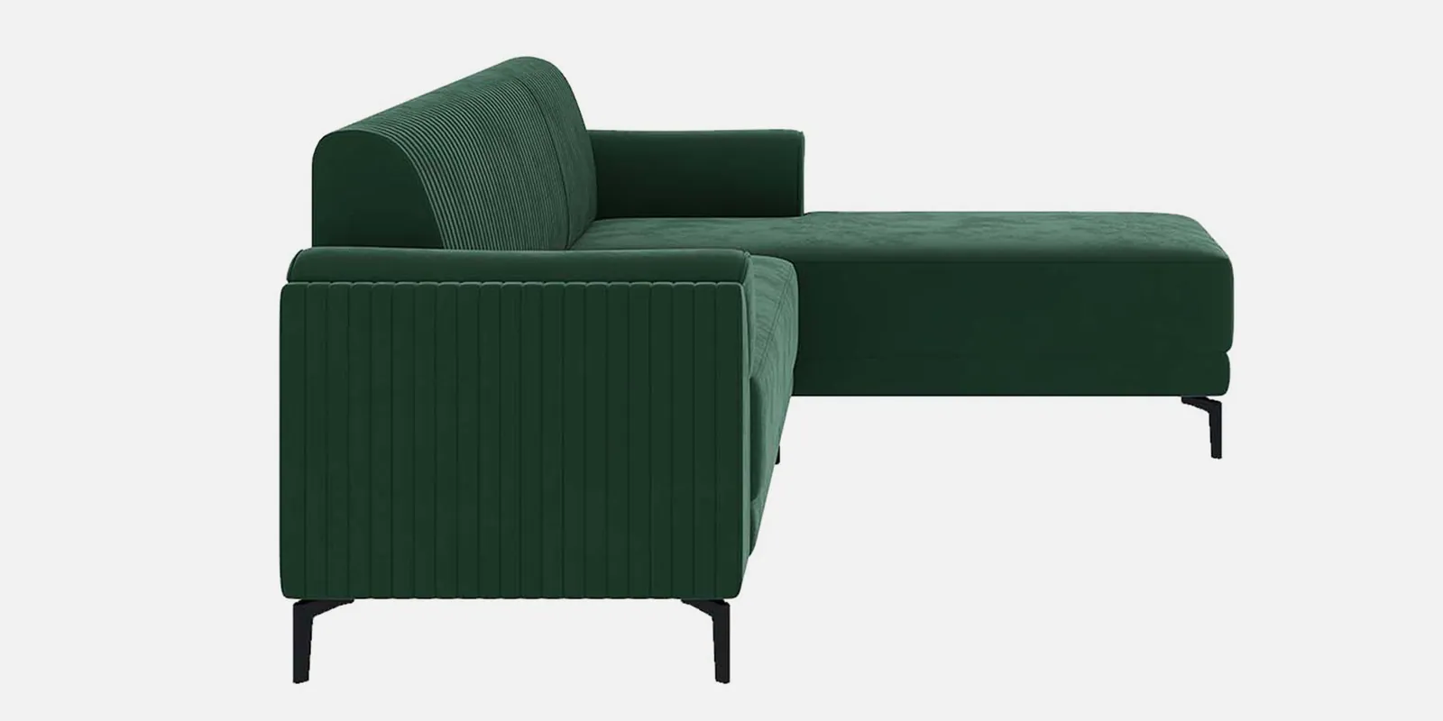 Verdant RHS Sectional Sofa in Emerald Water-Repellent Velvet - Image 2